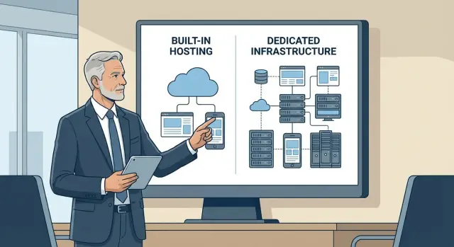 Встроенный хостинг или отдельная инфраструктура для бизнеса