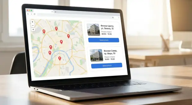 Как создать сайт сервисной франшизы с сетью филиалов