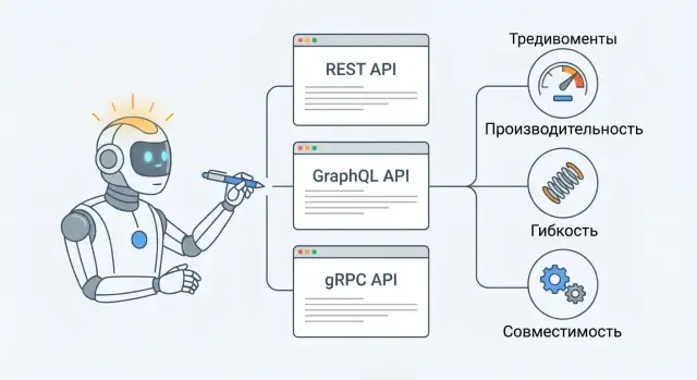 Как ИИ помогает проектировать API: REST, GraphQL или gRPC