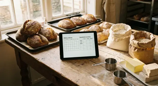 Веб-приложение для пекарни: план выпечки и списания сырья