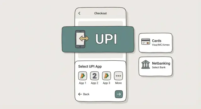 UPI-first checkout: дизайн оплаты для D2C в Индии