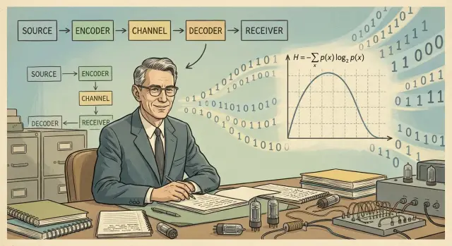 Клод Шеннон и теория информации: сжатие, связь и ошибки