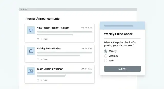 Как создать веб‑приложение для объявлений и опросов в компании