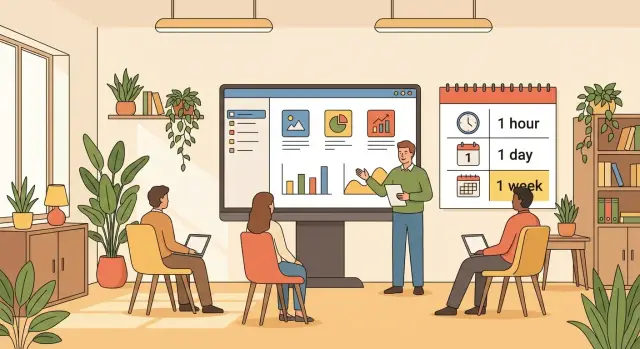 Обучение сотрудников новому приложению: план на 1 час, 1 день и 1 неделю