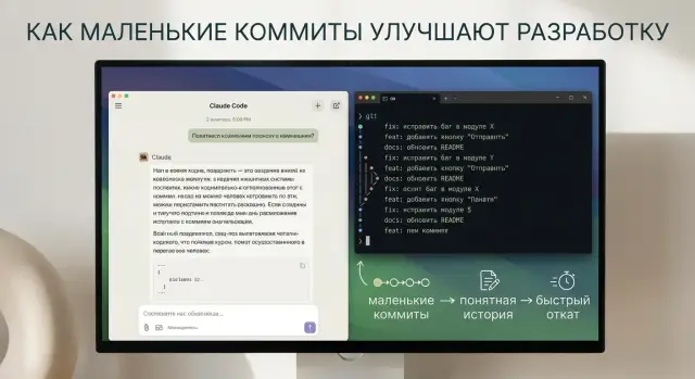 Понятные коммиты Claude Code: шаблоны, атомарность, rollback