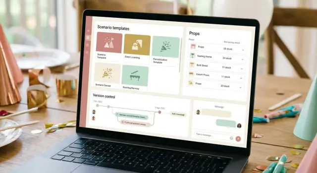 Веб-приложение для агентства праздников: сценарии, реквизит, правки