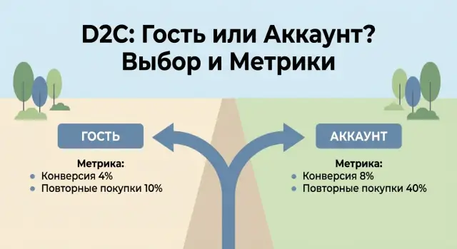 Гостевой чек-аут или аккаунты в D2C: что выбрать