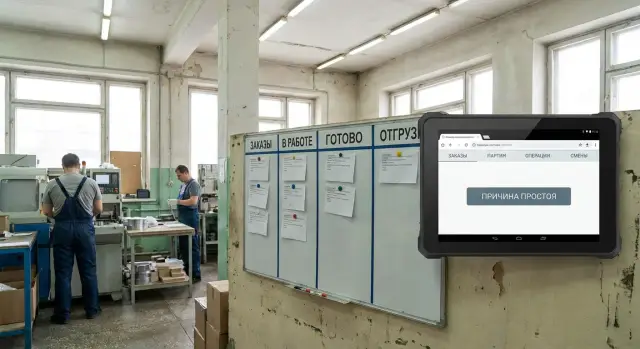 Веб-приложение для небольшого цеха: Kanban и MVP через чат