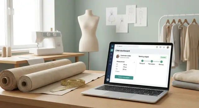 Веб-приложение для ателье: заказы, мерки и этапы пошива