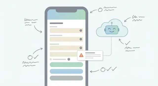 Микротексты интерфейса с ИИ: кнопки, подсказки, ошибки