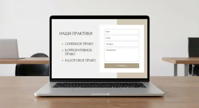 Как создать сайт юрфирмы: практики и контактные формы