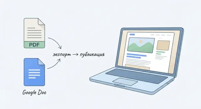 Как превратить PDF или Google Doc в сайт максимально быстро