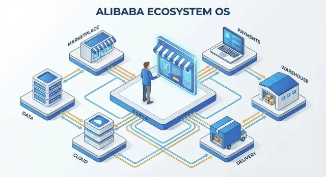 Alibaba как ОС для торговли: коммерция, логистика, облако