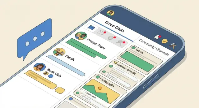 Как создать мобильное приложение для чатов сообщества и групп