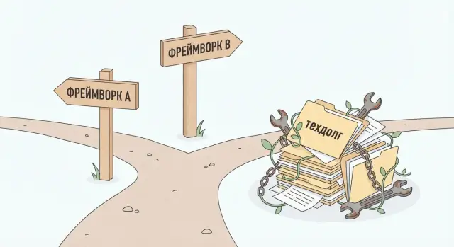 Как выбор фреймворка влияет на долгосрочный техдолг