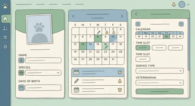Веб-приложение для ветеринарной клиники: карты и вакцинации