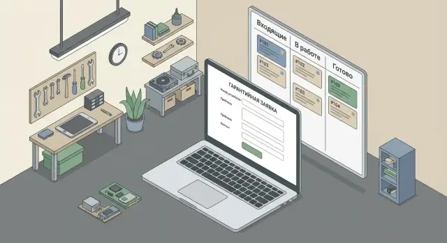 Как создать веб‑приложение для гарантийных заявок и сервиса