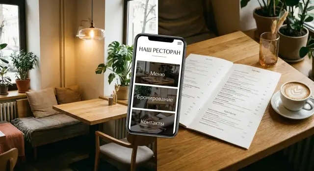 Как сделать сайт для малого ресторана: меню, бронь, контакты
