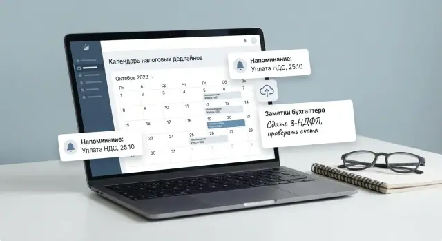 Веб-приложение налоговый календарь: дедлайны и напоминания