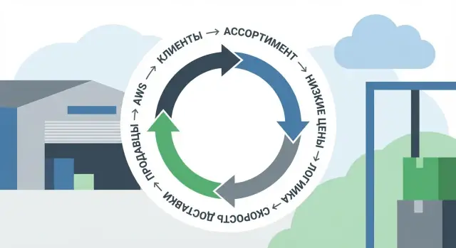 Маховик Amazon: платформа, логистика и экономика AWS