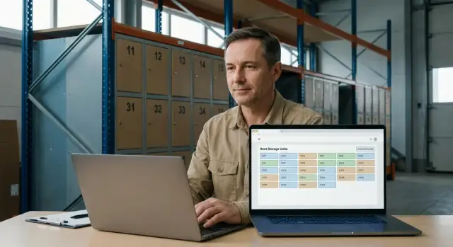Веб-приложение для аренды складских ячеек: MVP с нуля