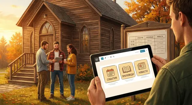 Сайты для общин и церквей: события, проповеди и правки