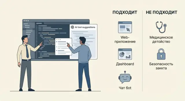 Какие продукты лучше делать с AI‑кодингом, а какие — нет