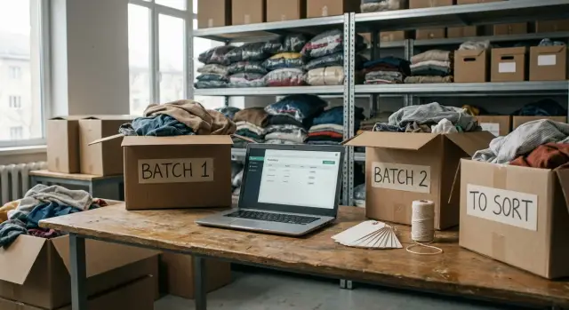 Веб-приложение для секонд-хенд склада: партии и ценники