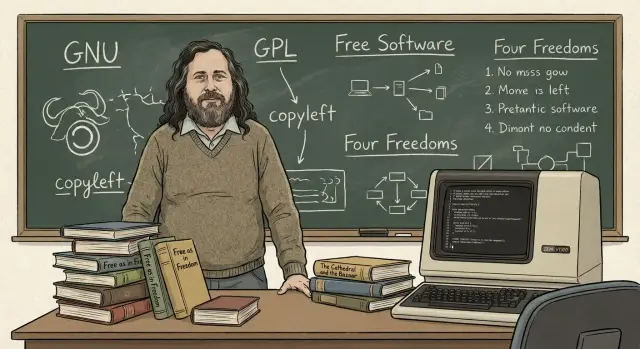 Ричард Столлман и свободное ПО: идеи, лицензии, права