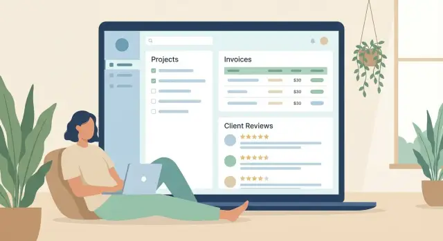 Как создать веб‑приложение фрилансеру: проекты, счета, отзывы