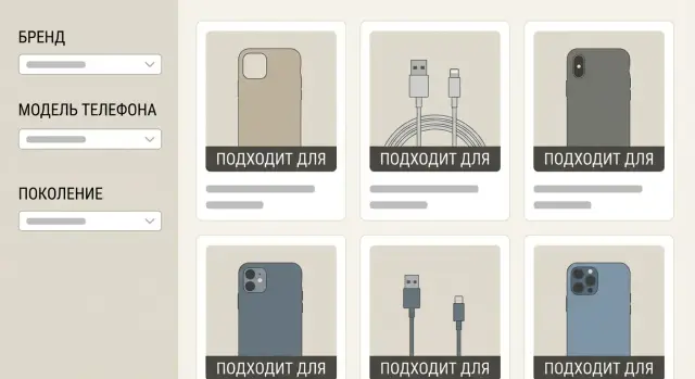 Совместимость аксессуаров в интернет-магазине: модель и фильтры