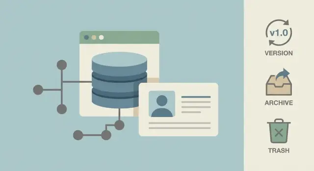 Откат данных без бэкапа: версии, архив и корзина