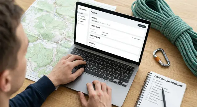Веб-приложение для турклуба: записи, снаряжение, взносы