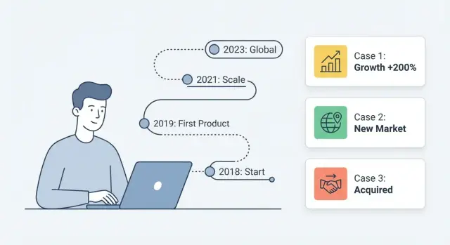 Как сделать сайт о пути основателя и кейсах проектов