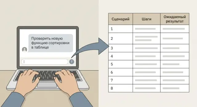 Приемочные тесты из промптов: 5-10 сценариев на фичу